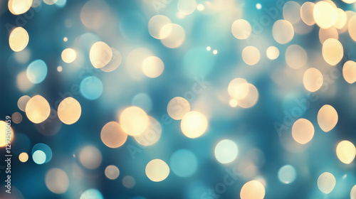 Abstract Bokeh Light Blue Background
