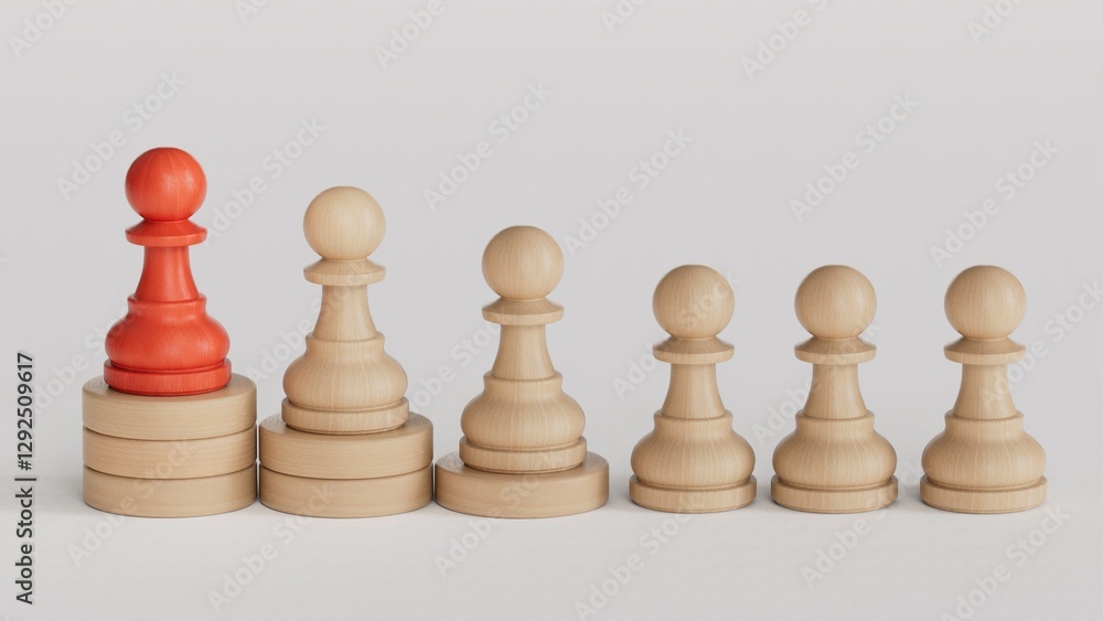 reden chess pawn.Customer Lifecycle Management concept.Made and rendered in C4D, not AI. reden chess pawn.Customer Lifecycle Management concept.Made and rendered in C4D, not AI.
