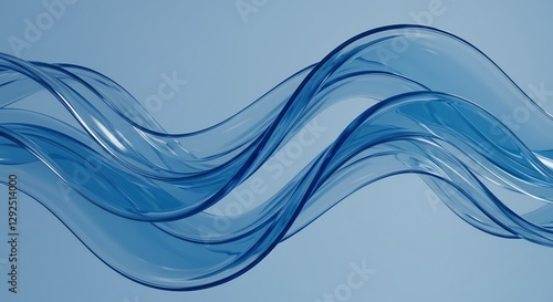 Abstract Blue Wave Background