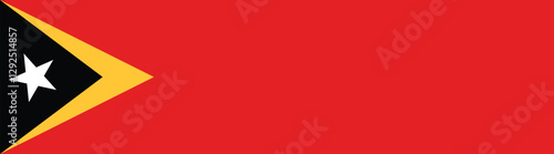 East Timor flag long banner digital vector illustration
