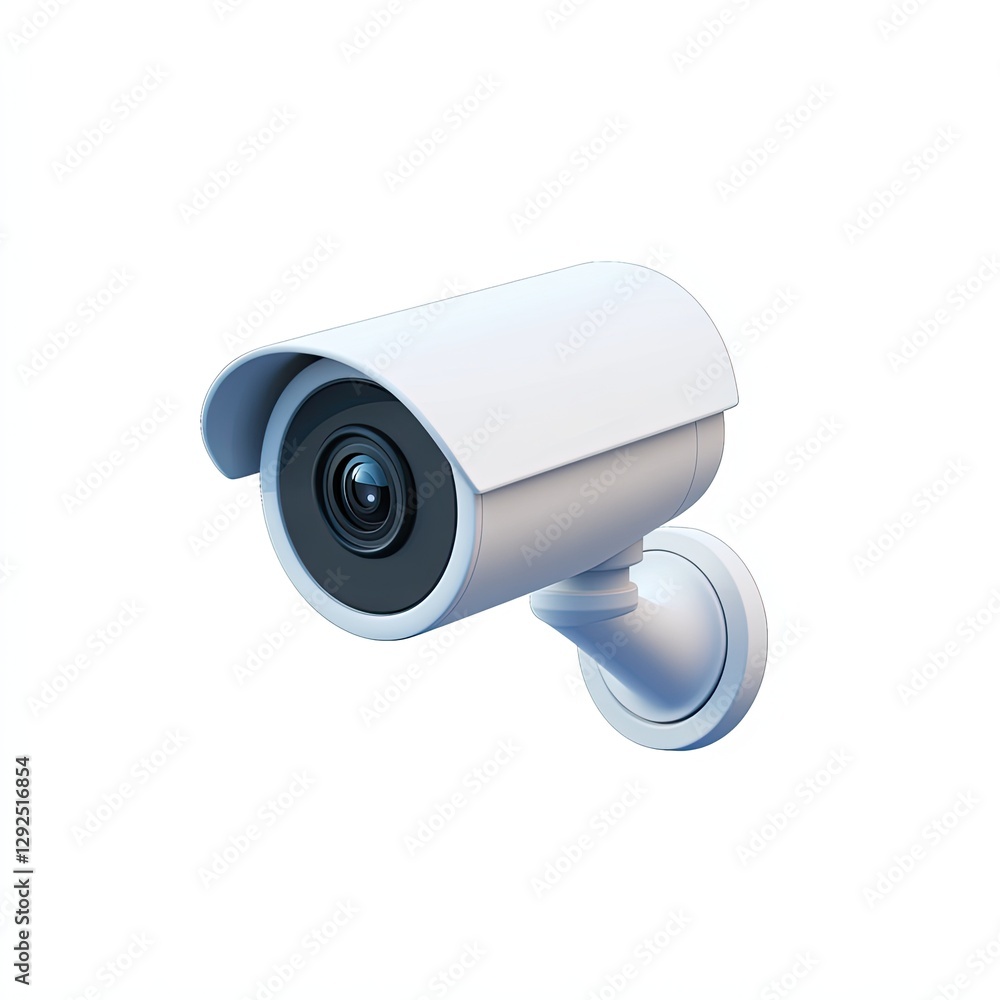 Modern security camera isolated on white background Modern security camera isolated on white background
