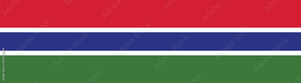 Gambia flag long banner digital vector illustration Gambia flag long banner digital vector illustration
