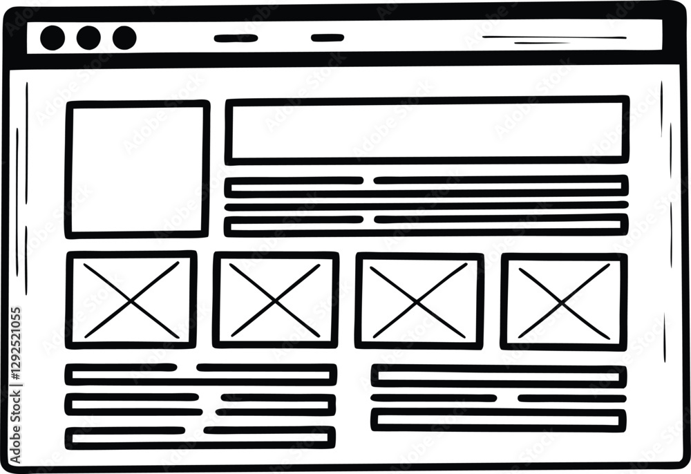 Minimalist Website Wireframe Design Minimalist Website Wireframe Design