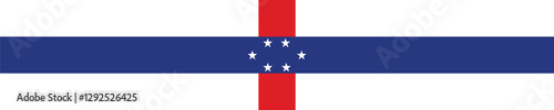 Free Download Netherlands Antilles flag long banner digital vector illustration - GFXLoad