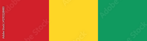 Guinea flag long banner digital vector illustration