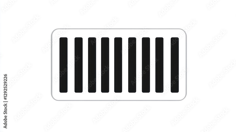 Simple black and white rectangular graphic design with vertical bars. Simple black and white rectangular graphic design with vertical bars.