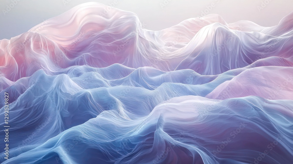 Fototapeta premium Abstract water background with smooth flowing waves, creating a tranquil and soothing visual effect