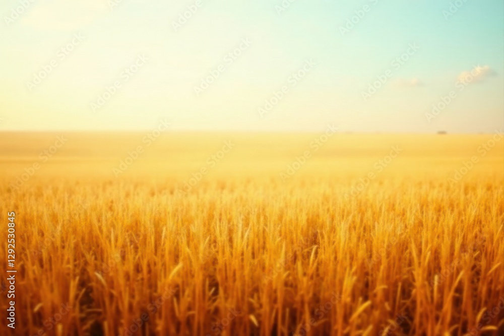 Serene Golden Wheat Field at Sunset, a Peaceful Landscape of Nature's Bounty Serene Golden Wheat Field at Sunset, a Peaceful Landscape of Nature's Bounty