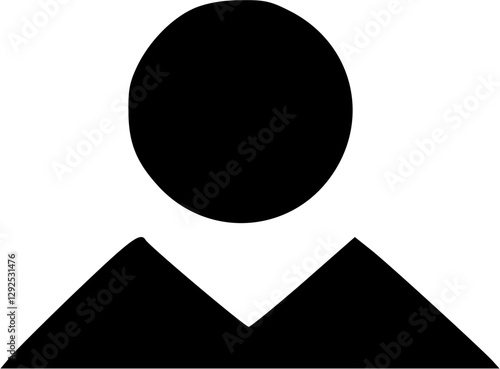 단순한 검정색 아이콘 일러스트 일상 생활