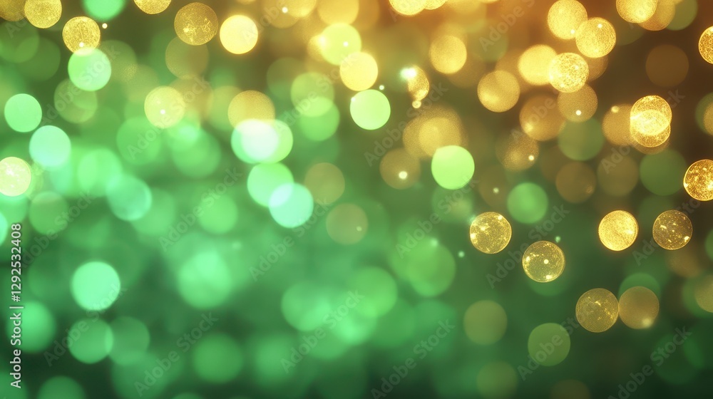 Green And Gold Bokeh Lights Abstract Background Green And Gold Bokeh Lights Abstract Background