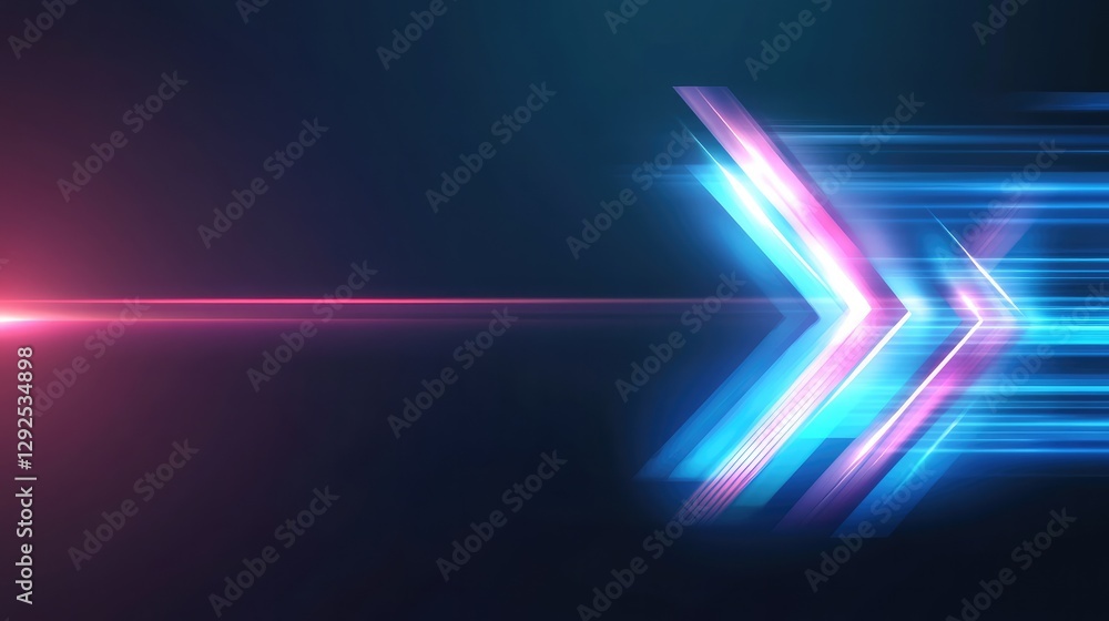 Abstract Arrow-Speed Motion Background with Blue and Pink Glowing Light Effects Abstract Arrow-Speed Motion Background with Blue and Pink Glowing Light Effects