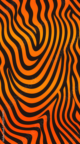 op art piece that subtly includes a cryptid in its design design poster background