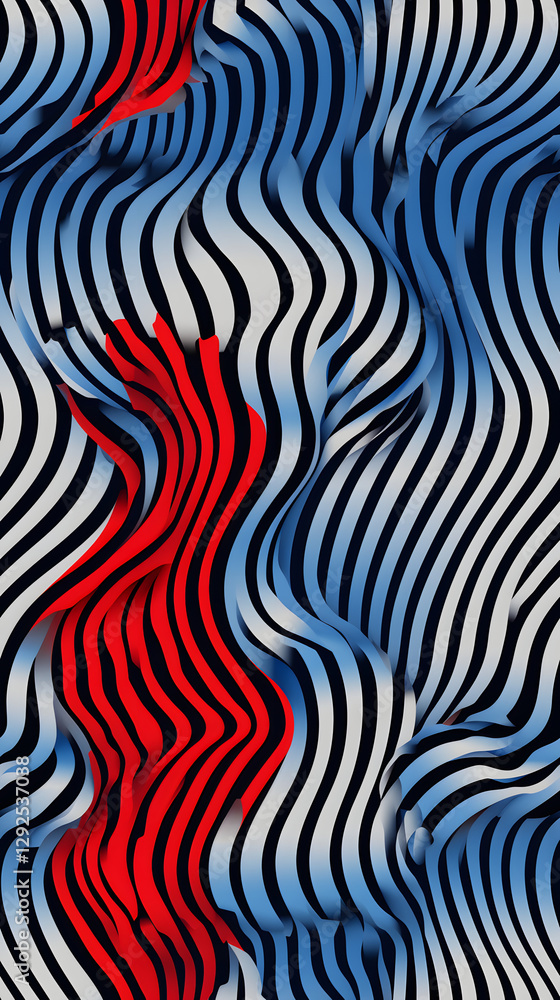 Fototapeta premium op art piece that subtly includes a cryptid in its design design poster background