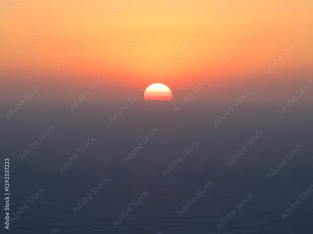 A Beautiful Transition of Warm and Cool Colors as the Sun Sets Over the Ocean A Beautiful Transition of Warm and Cool Colors as the Sun Sets Over the Ocean