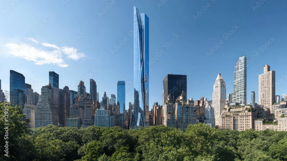 Stunning Skyline View of Midtown Manhattan from Central Park, New York City Stunning Skyline View of Midtown Manhattan from Central Park, New York City