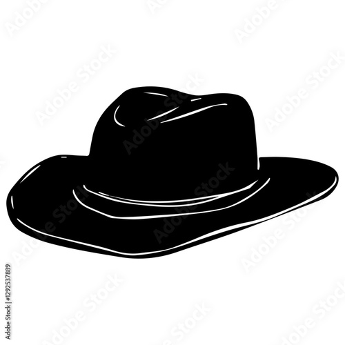 Cowboy Hat Silhouette – Classic Western Style Graphics
