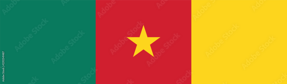 Cameroon flag long banner digital vector illustration Cameroon flag long banner digital vector illustration