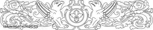 sketch vector silhouette illustration icon symbol ornament decoration accessories decorative carving classic vintage ethnic traditional