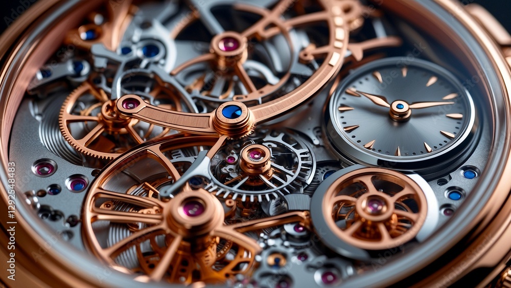 Fototapeta premium Intricate design of a luxury watch unveiled