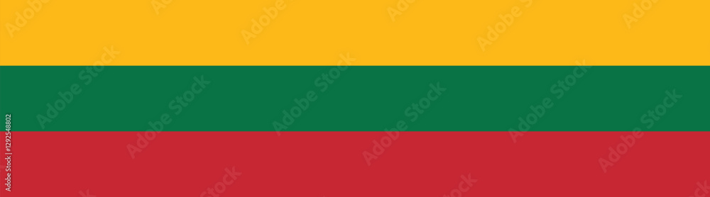 Obraz premium Lithuania flag long banner digital vector illustration