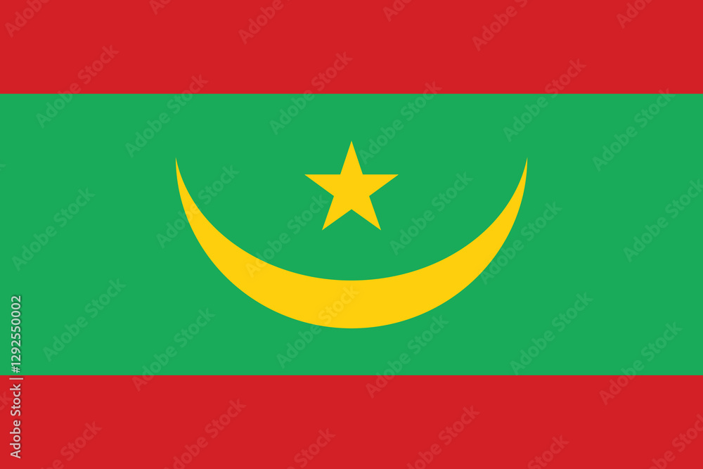 Mauritania flag long banner digital vector illustration Mauritania flag long banner digital vector illustration