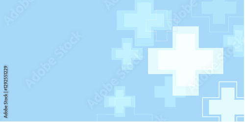 Abstract geometric medical icon shape. Heathcare symbol concept background. Vector illustration.