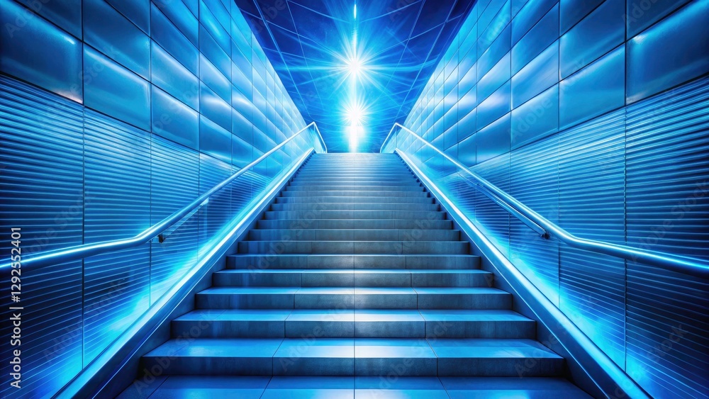 Futuristic Blue Staircase, Long Exposure, Light, Abstract, Sci-Fi, Digital Art, Neon, Ascending Steps, Cyberpunk, Fantasy, Glow, Illuminated, Architecture, Modern, Art, Concept, Design Futuristic Blue Staircase, Long Exposure, Light, Abstract, Sci-Fi, Digital Art, Neon, Ascending Steps, Cyberpunk, Fantasy, Glow, Illuminated, Architecture, Modern, Art, Concept, Design