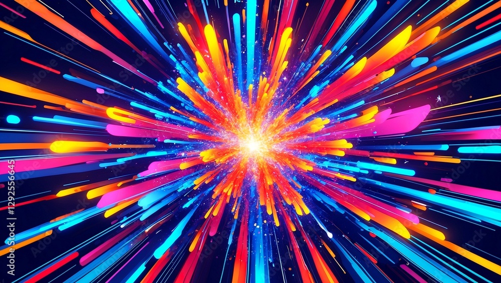Vibrant energy burst inspiring dynamic creative expression Vibrant energy burst inspiring dynamic creative expression