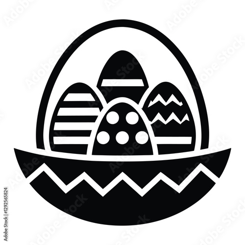 Easter egg hunt vector icon.