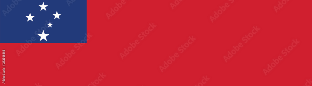 Samoa flag long banner digital vector illustration Samoa flag long banner digital vector illustration
