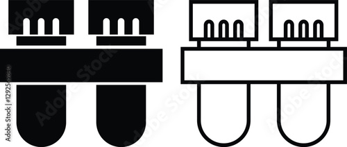 Vaccine glyph solid flat, outline icons set. Vectors that can be applied anywhere, simple, pixel perfect, modern style. Element suitable for web page and mobile app isolated on transparent background.