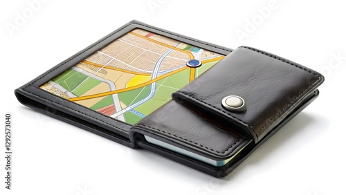 Wallpaper Mural Leather Wallet with Map Insert Torontodigital.ca