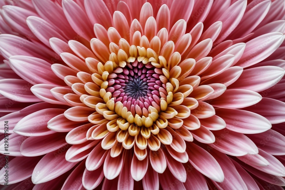 a close up of a pink flower with a yellow center a close up of a pink flower with a yellow center