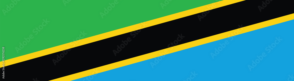 Tanzania flag long banner digital vector illustration Tanzania flag long banner digital vector illustration