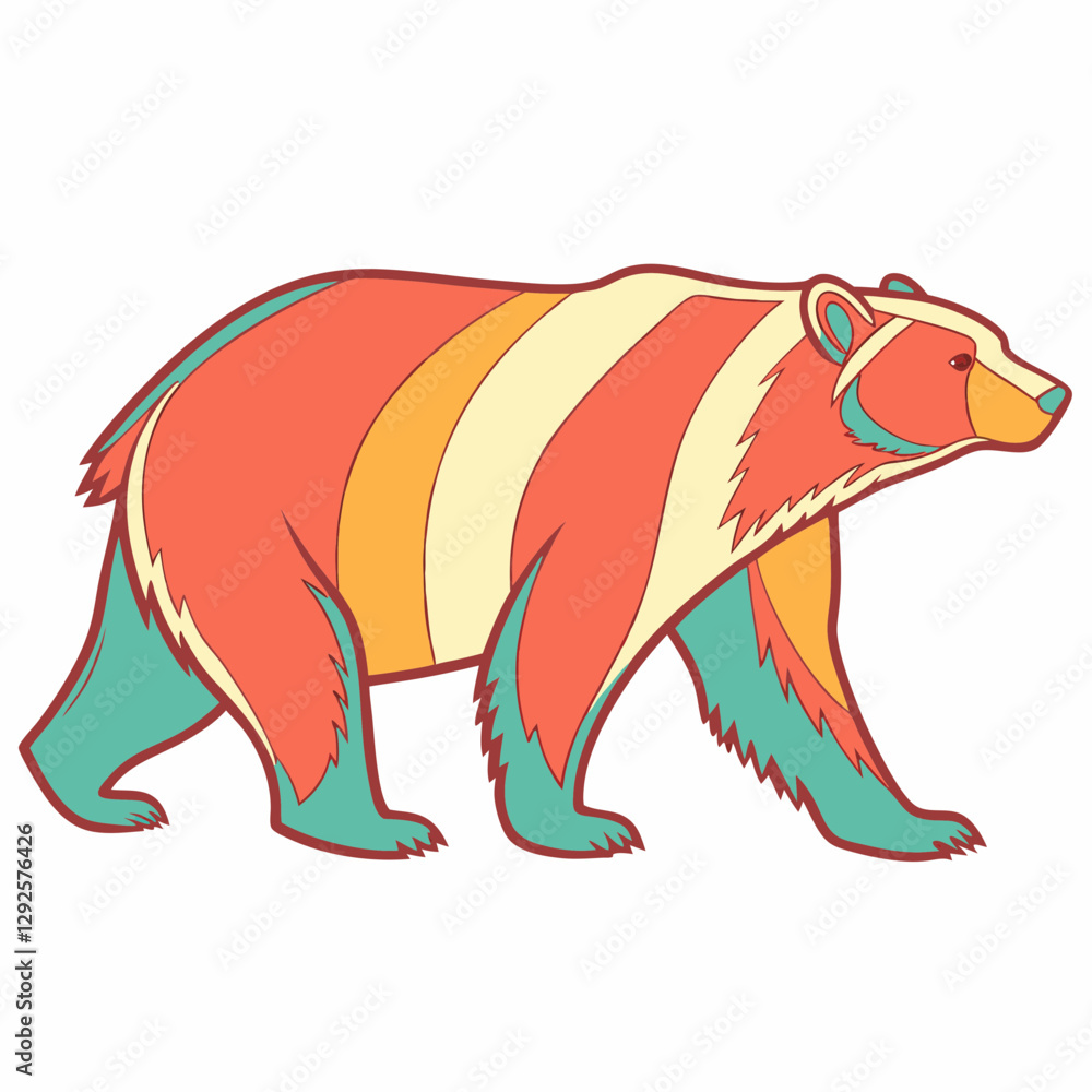 Obraz premium Bear silhouette vector illustration