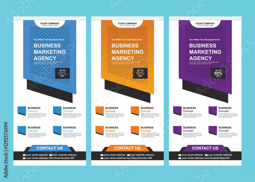 Professional roll up banner design template