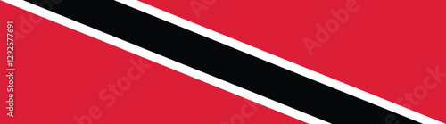 Free Download Trinidad and Tobago flag long banner digital vector illustration - GFXLoad