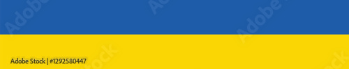 Ukraine flag long banner digital vector illustration