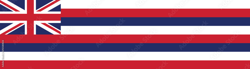 Hawaii flag long banner digital vector illustration Hawaii flag long banner digital vector illustration