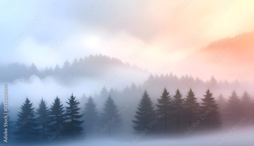 Obraz premium fog in the mountains