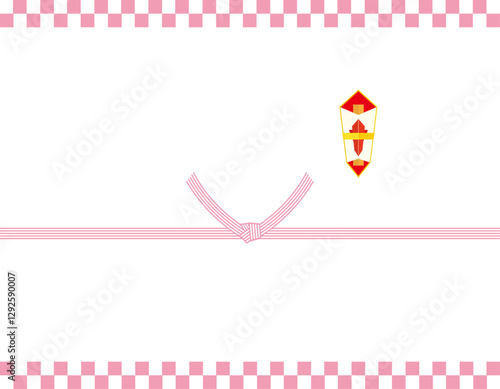 水引のベクターイラスト　プレゼント用包装用紙背景イラスト