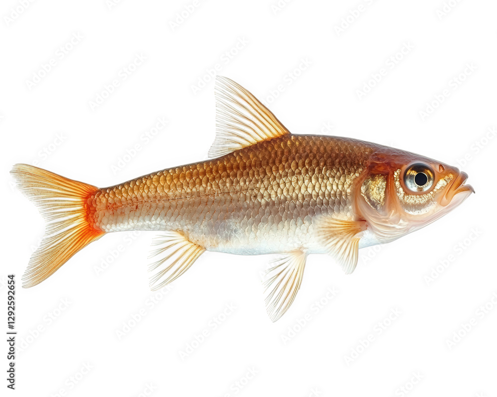 sleek goldfish with shimmering scales swimming gracefully, isolated on transparency background, showcasing its vibrant colors and delicate fins sleek goldfish with shimmering scales swimming gracefully, isolated on transparency background, showcasing its vibrant colors and delicate fins