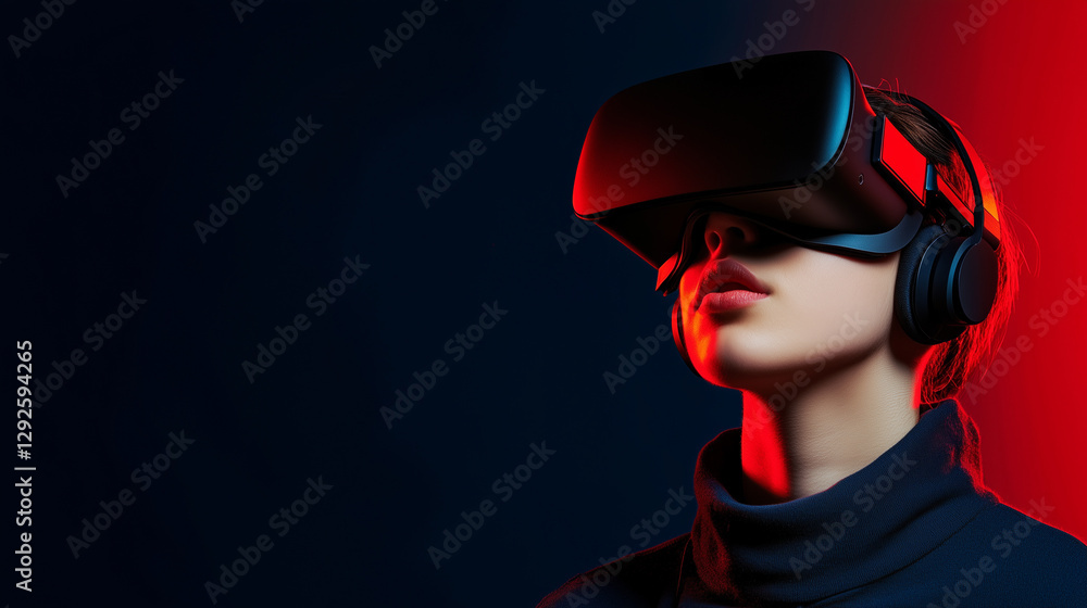 Exploring virtual reality technology modern studio digital art immersive environment close-up view future concepts Exploring virtual reality technology modern studio digital art immersive environment close-up view future concepts