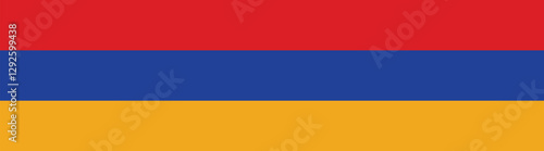 Armenia flag long banner digital vector illustration