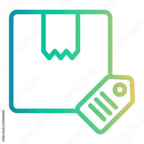 label Line Gradient Icon