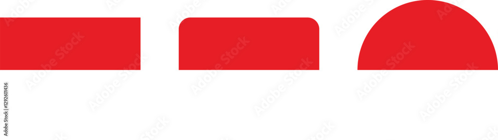 Naklejka premium Red geometric shapes on white background