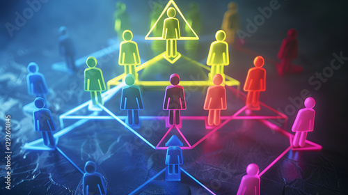 Conceptual Illustration of a Pyramid-Shaped Multilevel Marketing Structure