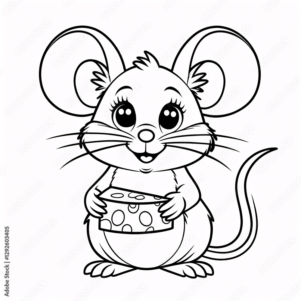 Cute Baby Mouse Line Art Drawing with Playful Expression for Fun Kids Books and Interactive Coloring Pages to Inspire Creativity in Children Drawing Illustration with Heart and Flowers Garden Cute Baby Mouse Line Art Drawing with Playful Expression for Fun Kids Books and Interactive Coloring Pages to Inspire Creativity in Children Drawing Illustration with Heart and Flowers Garden