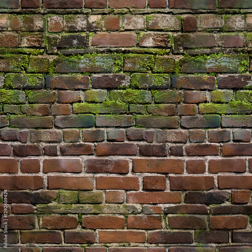 Seamless Mossy Brick Wall Texture Seamless Mossy Brick Wall Texture