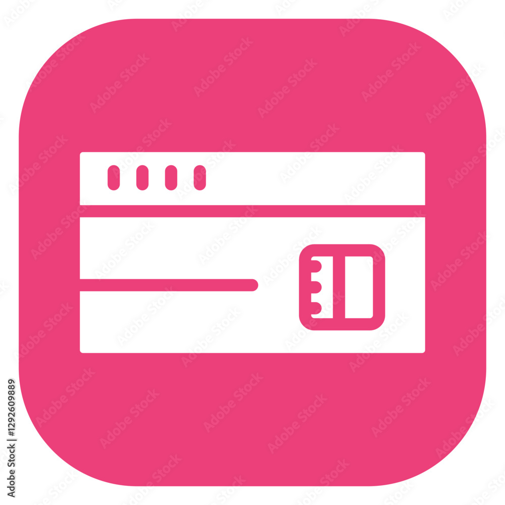 Colorful Glyph Credit Card Square Icon Colorful Glyph Credit Card Square Icon